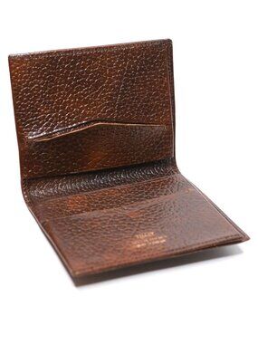 Vintage Tilley Genuine Goatskin Leather Bifold Wallet Brown Made in England